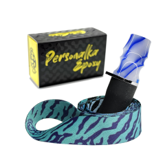 Персональний мундштук Personalka Epoxy Sakura (Білий із синім)