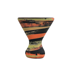 Глиняна чаша Trumpet Bell Оранжево-чорна