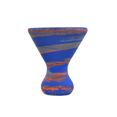 Глиняна чаша Trumpet Bell Синьо-жовтогаряча