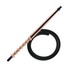 Мундштук для кальяну з дерева Karma Hookah Line Black + шланг Soft Touch (Чорний)