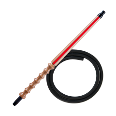 Мундштук для кальяну з дерева Karma Hookah Line Red + шланг Soft Touch (Червоний)