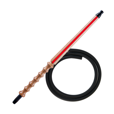 Мундштук для кальяну з дерева Karma Hookah Line Red + шланг Soft Touch (Червоний)