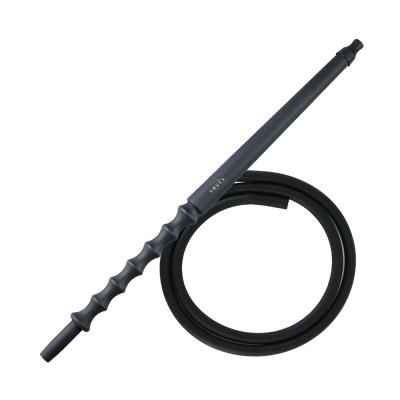 Мундштук для кальяну з дерева Karma Hookah Black Matte + шланг Soft Touch (Чорний матовий)