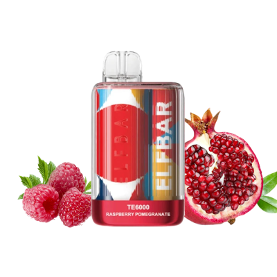 Elf Bar TE6000 Raspberry Pomegranate (Малина Гранат) Одноразовий POD