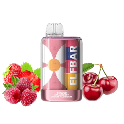 Elf Bar TE6000 Strawberry Cherry Raspberry (Полуниця Вишня Малина) Одноразовий POD