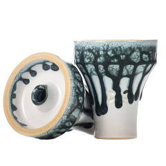 Глиняна чаша Solaris Atlas (Синьо-біла)