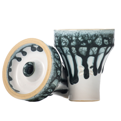 Глиняна чаша Solaris Atlas (Синьо-біла)