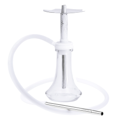 Кальян Embery MiniMONO 3.0 Silver Snow (білий, повний комплект)