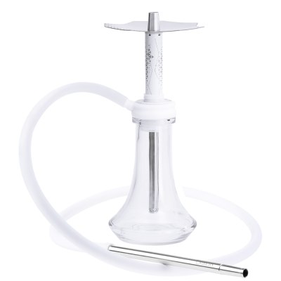 Кальян Embery MiniMONO 3.0 Silver Snow (білий, повний комплект)