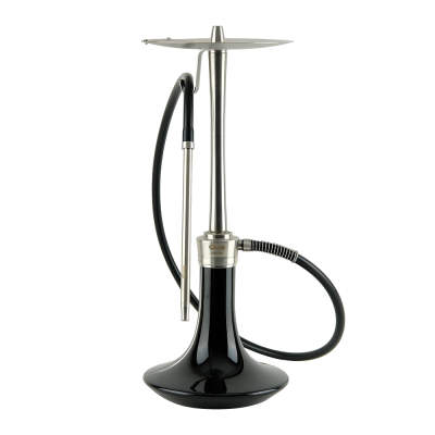 Кальян Oduman Cosmo Black Glass Silver Body (Металік, повний комплект)