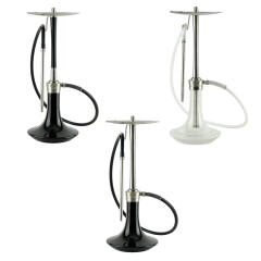 Кальян Oduman Cosmo Black Glass Silver Body (Металік, повний комплект)