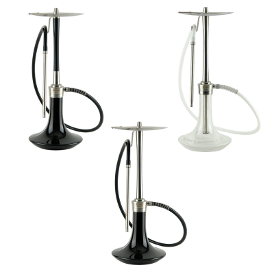 Кальян Oduman Cosmo Black Glass Silver Body (Металік, повний комплект)