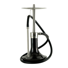 Кальян Oduman Infinity Black Glass Silver Body (Металік, повний комплект)