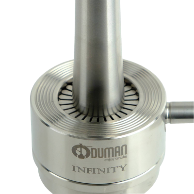 Кальян Oduman Infinity White Glass Silver Body (Металік, повний комплект)