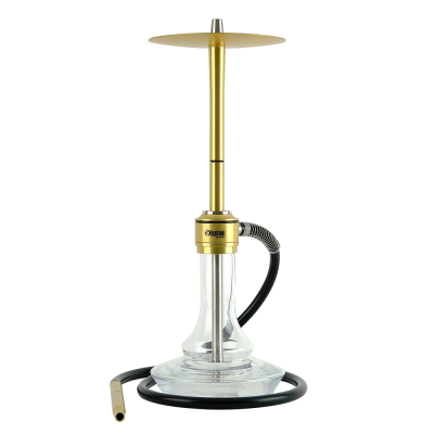Кальян Oduman Nova Clear Glass Gold Body (Золотистий, повний комплект)