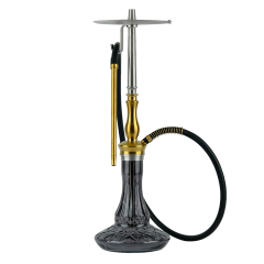 Кальян Oduman Sahra Black Glass Gold Body (Золотистий, повний комплект)