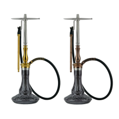 Кальян Oduman Sahra Black Glass Gold Body (Золотистий, повний комплект)