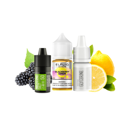 Набір для самозамішування Elfliq Blackberry Lemon (Чорниця Лимон, 50 мг, 30 мл)