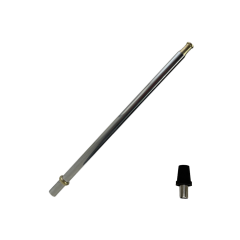 Мундштук для кальяну з нержавіючої сталі Stick Silver/Gold з конектором (Золотистий металік)
