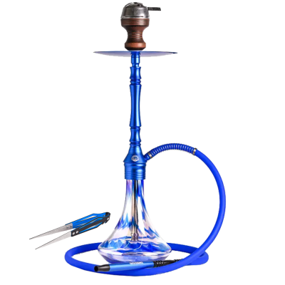 Кальян Yahya Nozzle Blue Full Version (синій, повний комплект)