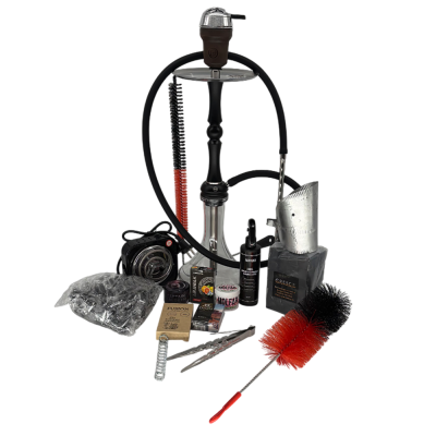 Набор Aroma Hookah Golf Black - кальян, аксессуары, табак BP-AROMA Набор Aroma Hookah Golf Black - кальян, аксессуары, табак