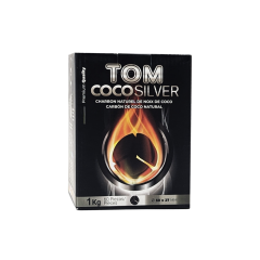 Кокосове вугілля для кальяну Tom Cococha Silver (1 кг, 60 шт, сегмент, без коробки)
