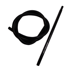 Мундштук для алюмінієвого кальяну Amy Classic з силіконовим шлангом (Чорний)