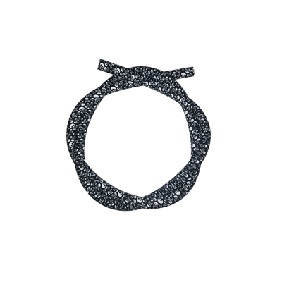 Силіконовий шланг для кальяну Skull Black (Чорний)