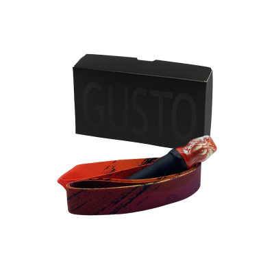 Персональный мундштук из керамики Gusto с ленточкой Gusto Life (Бело-красный) M-GUSTO-06A Персональный мундштук из керамики Gusto с ленточкой Gusto Life (Бело-красный)