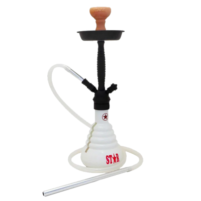 Кальян Amy 4-Stars 410 Black White (чёрный с белым, полный комплект)