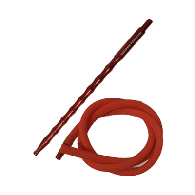 Мундштук для алюмінієвого кальяну Garden Red з Силіконовим Шлангом (червоний)