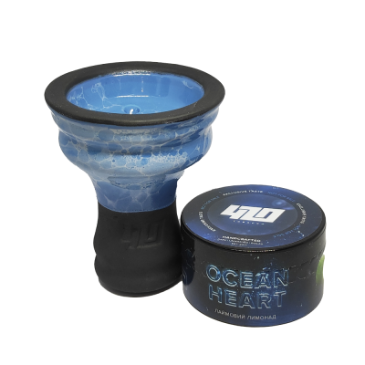 Глиняна чаша 420 (синя) + тютюн Ocean Heart (25 г)