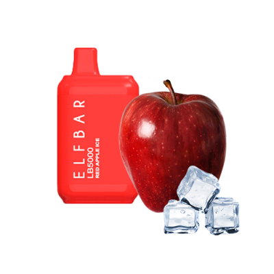 Elf Bar LB5000 Red Apple ICE (Красное Яблоко Лёд) Одноразовый POD