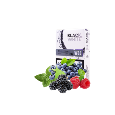 Табак Black&White W33 Berries with mint (ягоды мята, 40 г)