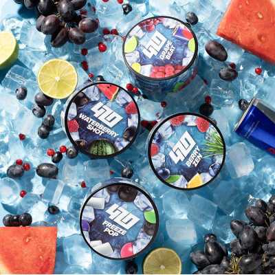 Тютюн 420 Frost Line Freeze pop (Орбіт Чорниця Жуйка, 100 г)