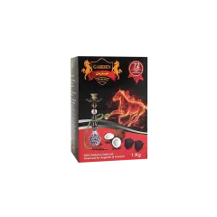 Кокосове вугілля для кальяну Garden великий кубик (1 кг, 72 шт, р25)