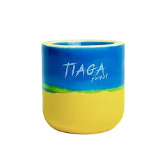 Глиняная чаша Tiaga Hookah Blue Yellow (Желтый Синий)