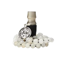 Персональний мундштук Personalka Stone з намистами з натурального каменю (сірий)