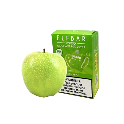 Elf Bar Pi9000 Green Apple (Зеленое яблоко) Одноразовый POD