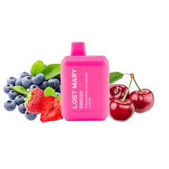 Lost Mary BM5000 Strawberry blueberry cherry (Клубника Черника Вишня) Одноразовый POD