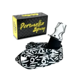 Персональный мундштук Personalka Epoxy Onyx (Белый, Чёрный)