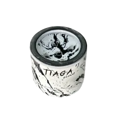 Глиняная чаша Tiaga Hookah White hurricane (Белый, Чёрный)