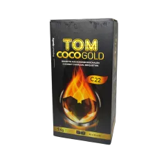 Кокосовый уголь для кальяна Tom Cococha Gold (1 кг, 96 шт, маленький кубик)
