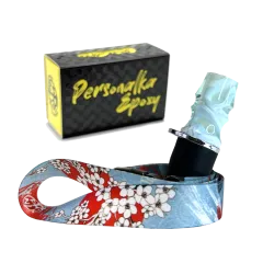 Персональный мундштук Personalka Epoxy Sakura (Бирюзовый)