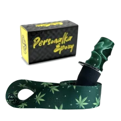 Персональный мундштук Personalka Epoxy Sakura (Зелёный с белым)