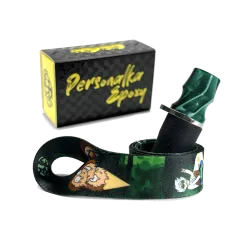 Персональний мундштук Personalka Epoxy Onyx (Зелений з розводами)