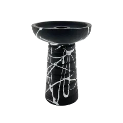 Глиняная чаша Gusto Bowls Classic Phunnel Black Glaze White (белая поливка)