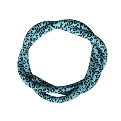 Силіконовий шланг для кальяну Carbon Leopard Laguna (Бірюзовий)