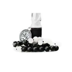 Персональный мундштук Personalka Stone с бусами из натурального камня (Белый, Чёрный)