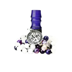 Персональный мундштук Personalka Stone с бусами из натурального камня (Белый, Фиолетовый)